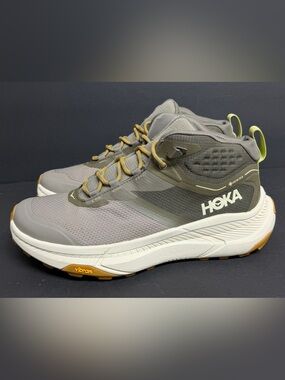 Hoka One Transport Hike GTX Light Roast/Eggshell GORE-TEX Boots Men 9.5D WORN 2X